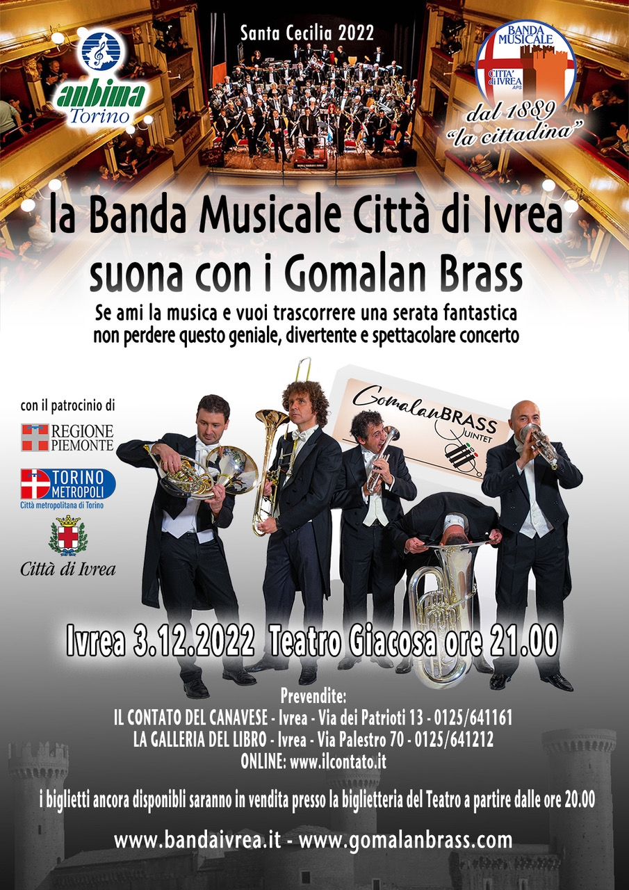 CONCERTO DI SANTA CECILIA A IVREA LA BANDA MUSICALE CITTÀ DI IVREA