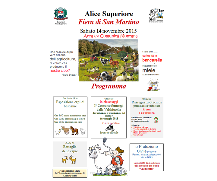 FESTA DI SAN MARTINO E SANTA CECILIA - ALICE SUPERIORE