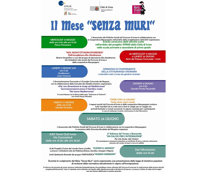 IL MESE "SENZA MURI"