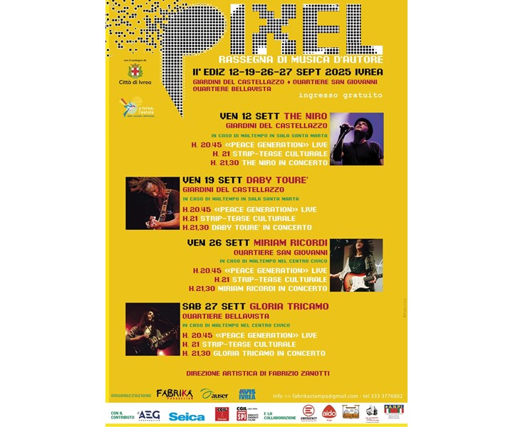 PIXEL. RASSEGNA DAL VIVO DI MUSICA D'AUTORE 
