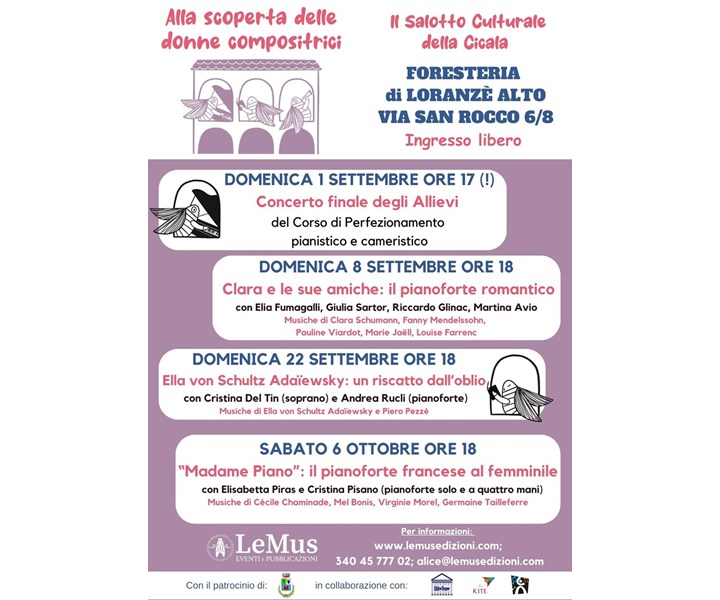 SALOTTO CULTURALE DELLA CICALA. ALLA SCOPERTA DELLE DONNE COMPOSITRICI