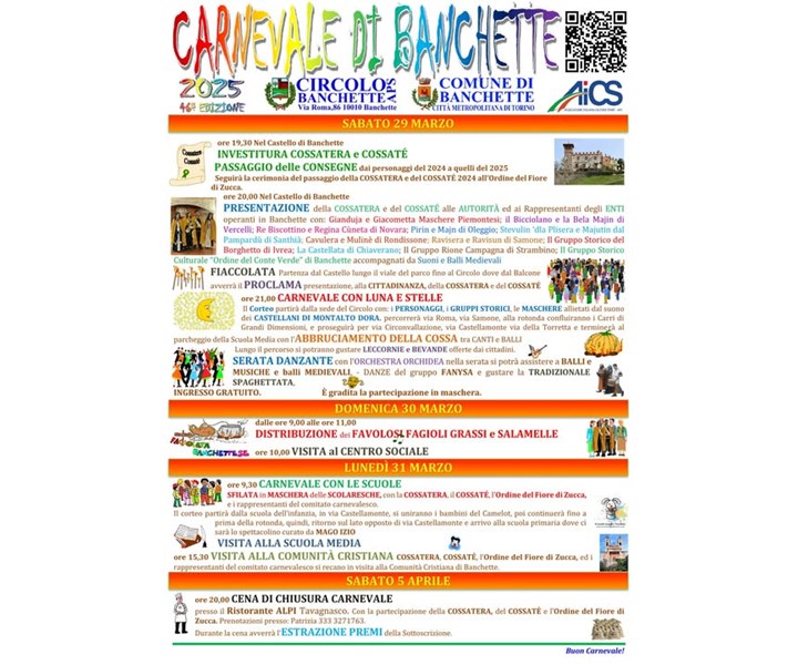 CARNEVALE DI BANCHETTE 2025