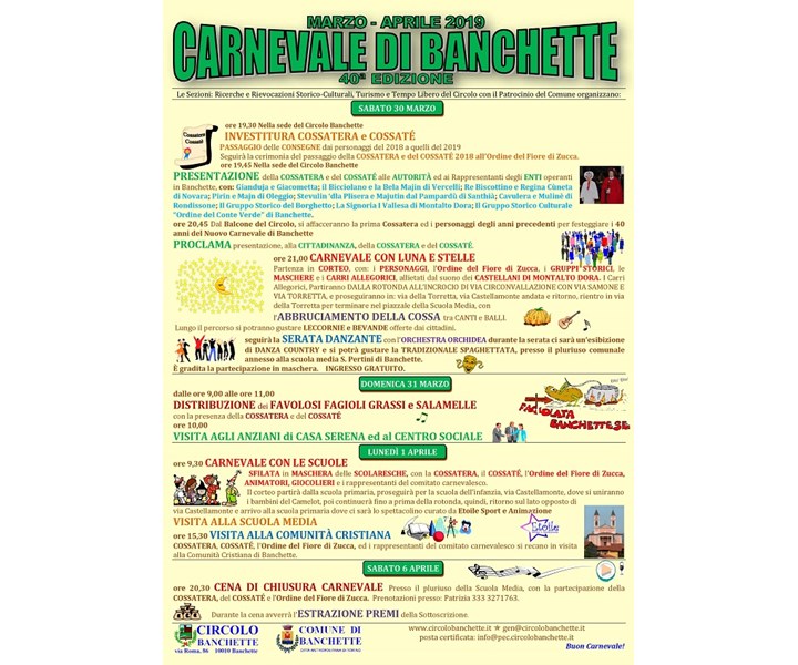 CARNEVALE DI BANCHETTE 2019