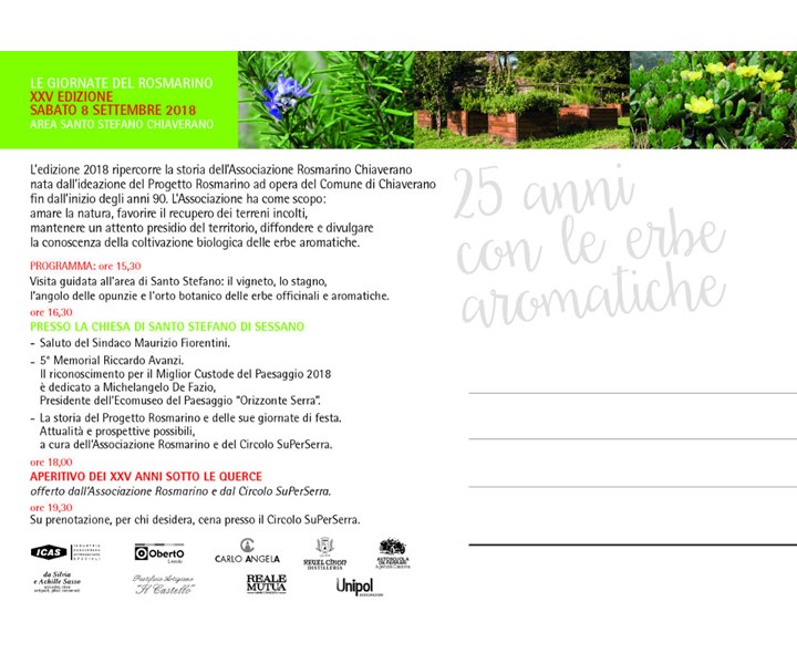 LE GIORNATE DEL ROSMARINO - 25ª EDIZIONE