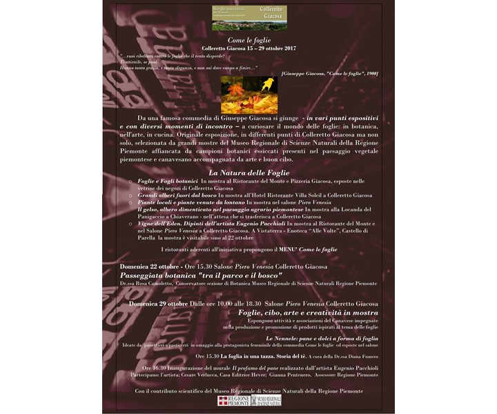 COME LE FOGLIE: DA GIUSEPPE GIACOSA ALLE FOGLIE IN BOTANICA E NELL’ARTE