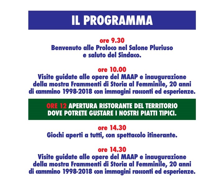 PRO LOCO IN FESTA 2018 - COSSANO CANAVESE