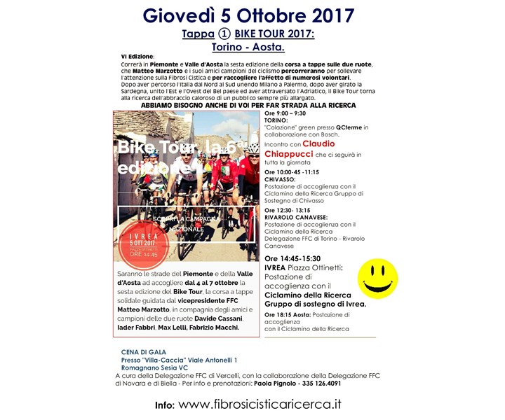 TAPPA 1 - BIKE TOUR 2017: TORINO-AOSTA