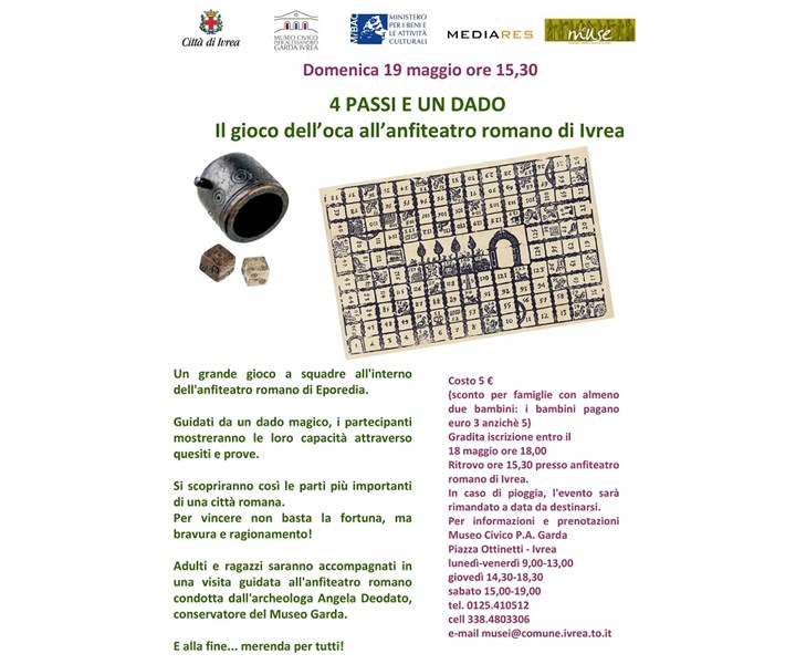 4 PASSI E 1 DADO - IL GIOCO DELL'OCA ALL'ANFITEATRO ROMANO DI IVREA