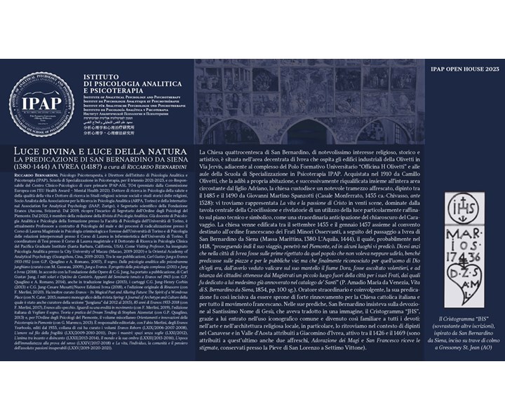 LUCE DIVINA E LUCE DELLA NATURA - LA PREDICAZIONE DI SAN BERNARDINO DA SIENA A IVREA
