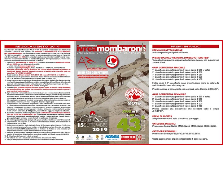 43ª  GARA PODISTICA IVREA - MOMBARONE