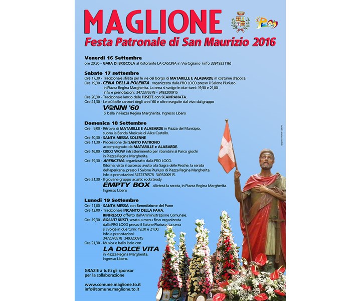 FESTA PATRONALE DI SAN MAURIZIO 2016 - MAGLIONE