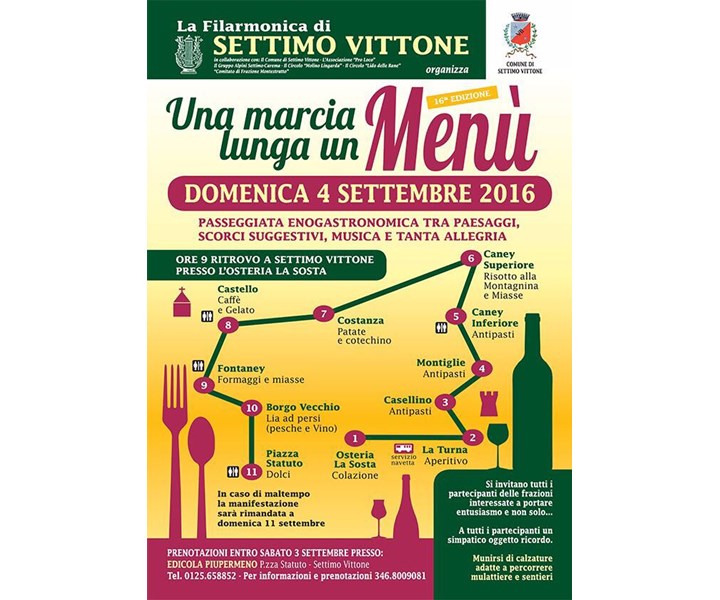 UNA MARCIA LUNGA UN MENÙ - 16ª EDIZIONE