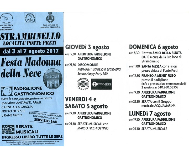 FESTA DELLA MADONNA DELLA NEVE