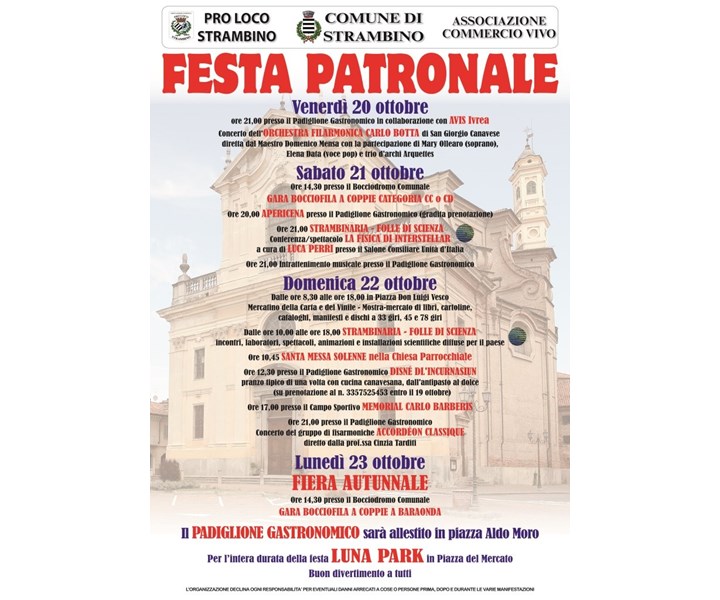 FESTA PATRONALE E FIERA D'AUTUNNO DI STRAMBINO