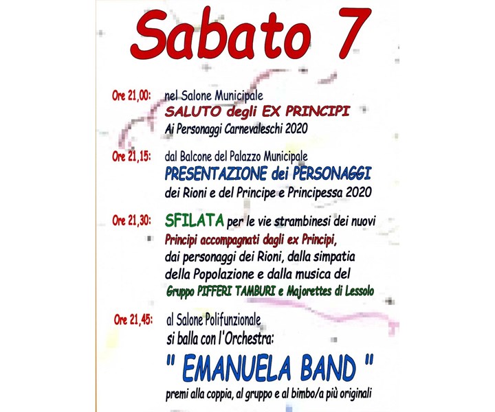 CARNEVALE DI STRAMBINO 2020