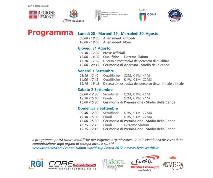 ICF CANOE SLALOM WORLD CUP - CANOA SLALOM QUARTA PROVA DELLA COPPA DEL MONDO 2017
