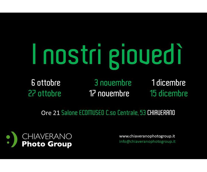 I NOSTRI GIOVEDI. CHIAVERANO PHOTOGROUP 