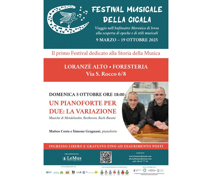FESTIVAL MUSICALE DELLA CICALA - Un pianoforte per due: la variazione