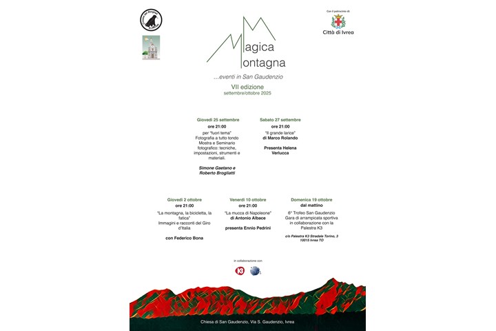 MAGICA MONTAGNA ....EVENTI IN SAN GAUDENZIO 2025